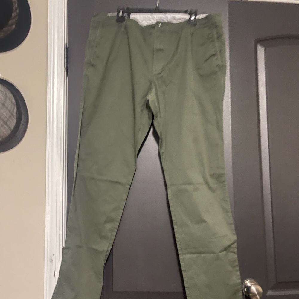 Armani Exchange Men's Khaki Green Chinos
